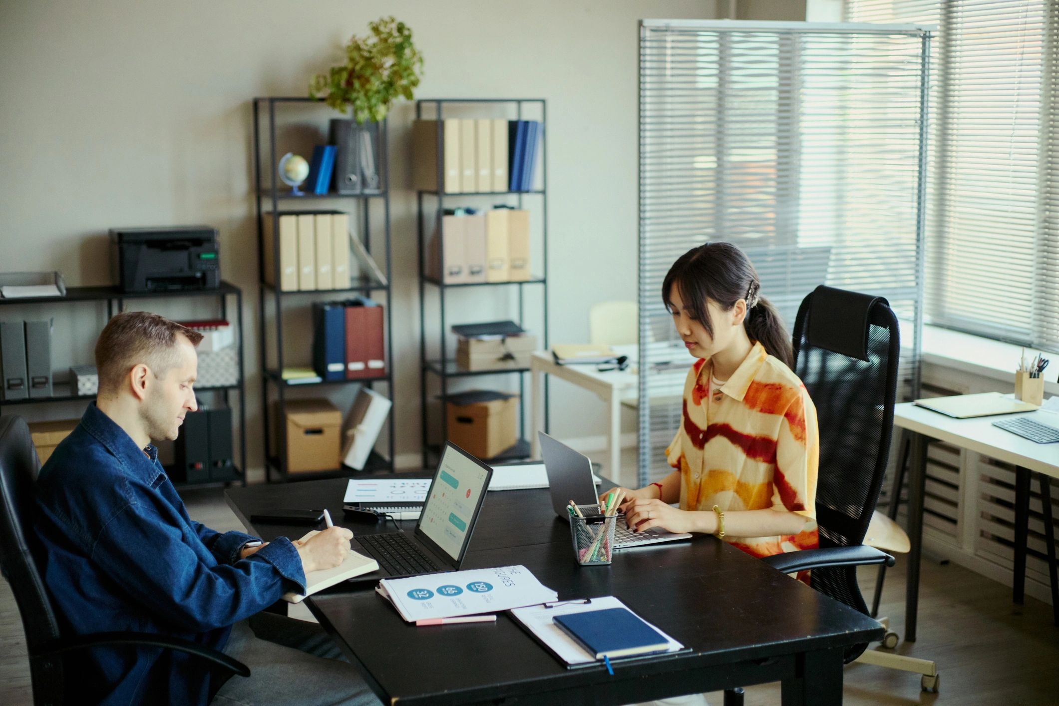 Team planning a digital project in an office